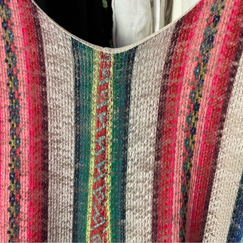 JUDITH MARCH multicolor‎ striped knit wide leg boho sleeveless jumpsuit - Picture 4 of 7